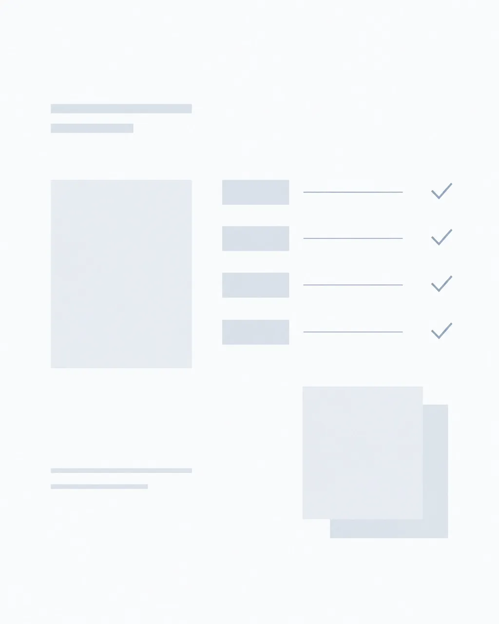 Minimal abstract GST document checklist with aligned verification blocks